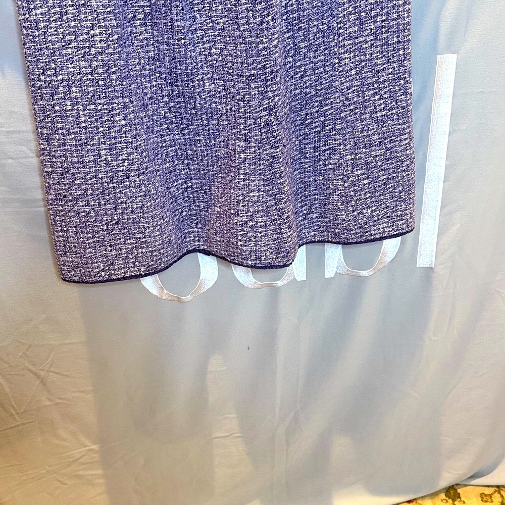 Doncaster Textured Blue Midi Skirt - Picture 2 of 6